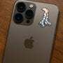 Retro Roller Skates Metal Phone Sticker with 3M Sticky Backing - StickyPins