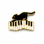 Black Cat Piano Metal Phone Sticker With 3M Sticky Backing