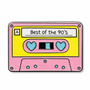 90s Mixtape Retro Cassette Metal Phone Sticker With 3M Sticky Backing - StickyPins