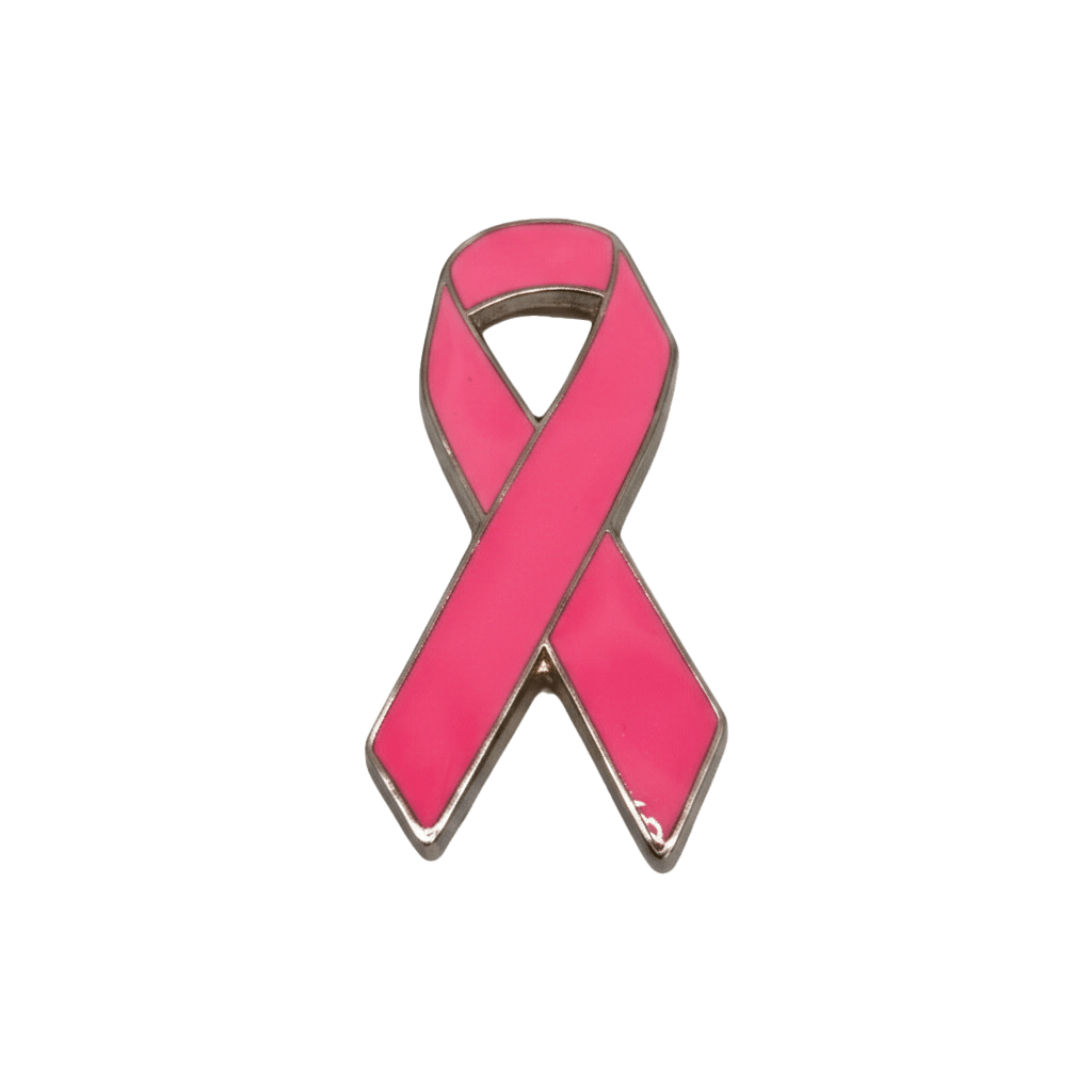 Pink Ribbon Breast Cancer Awareness Metal Phone Sticker With 3M Sticky Backing - StickyPins