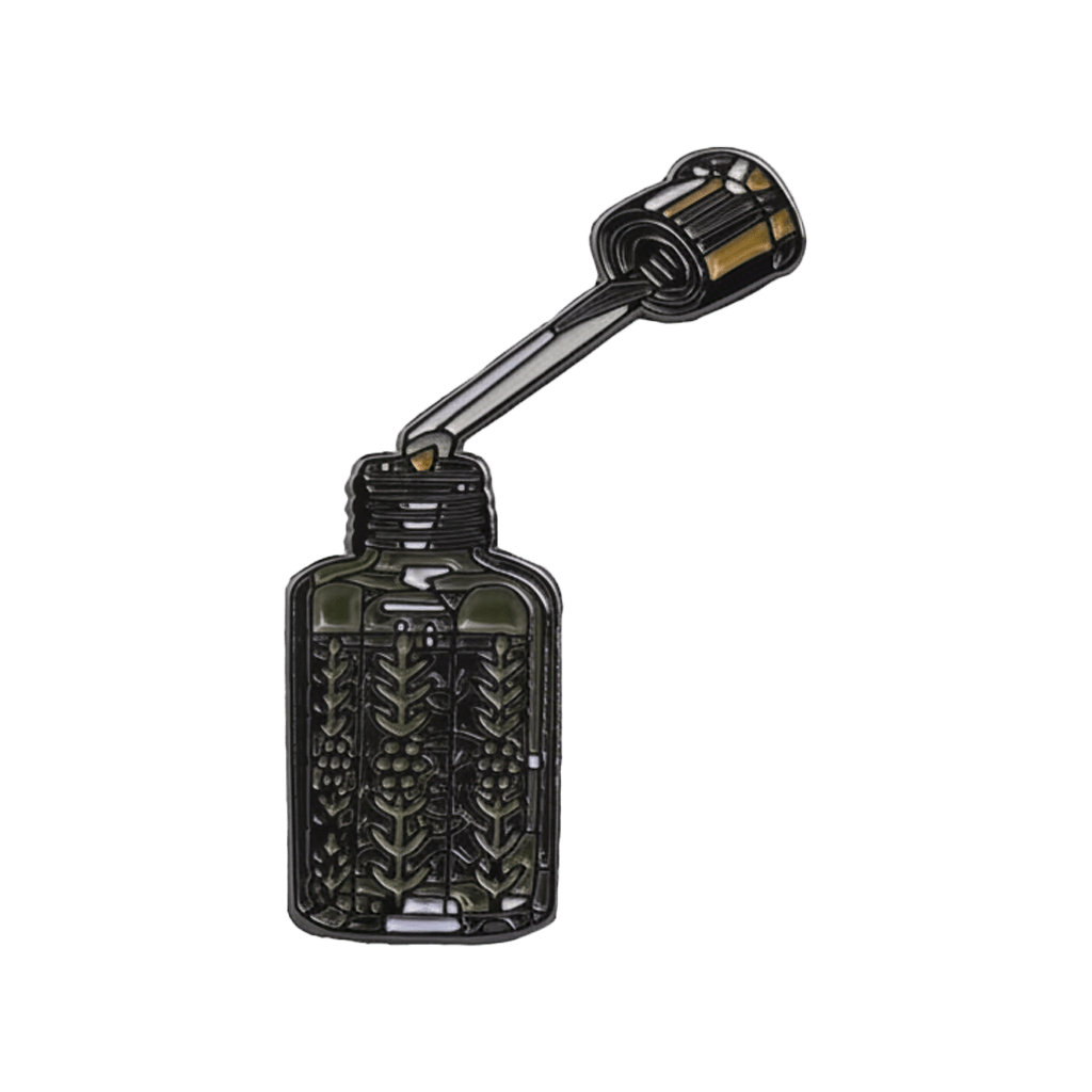 Black Perfume Bottle Metal Phone Sticker With 3M Sticky Backing - StickyPins