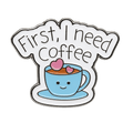 Coffee Metal Phone Stickers With 3M Sticky Backing