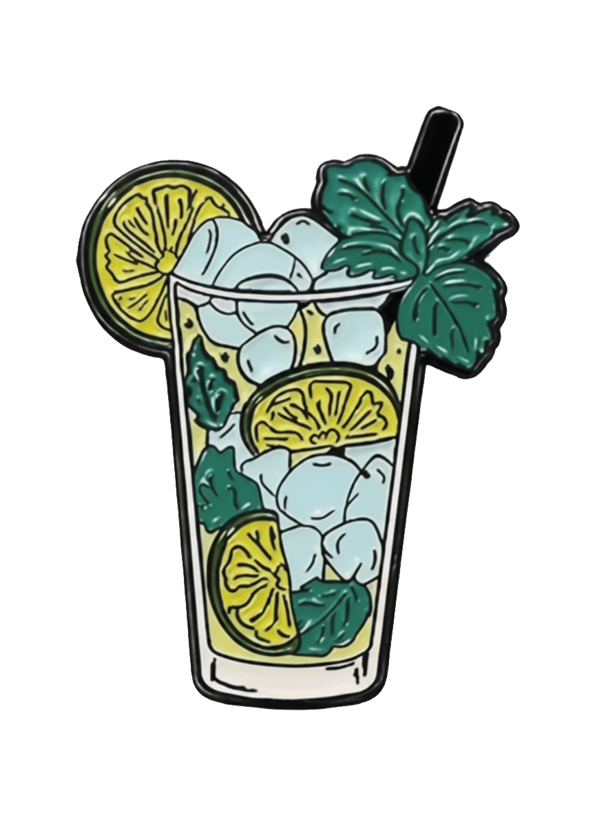 Mojito Drink Metal Phone Sticker With 3M Sticky Backing - StickyPins