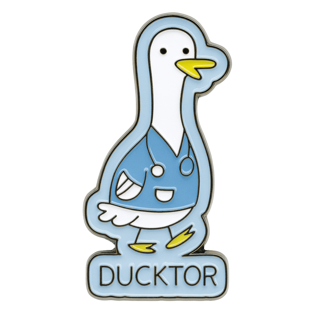 Ducktor Doctor Metal Phone Sticker With 3M Sticky Backing - StickyPins