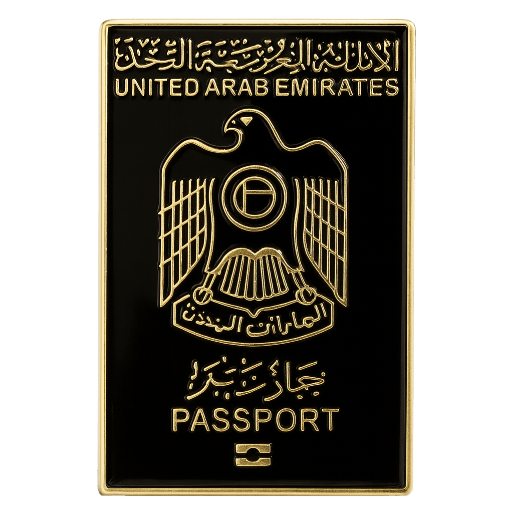 UAE Passport Metal Phone Sticker With 3M Sticky Backing - StickyPins