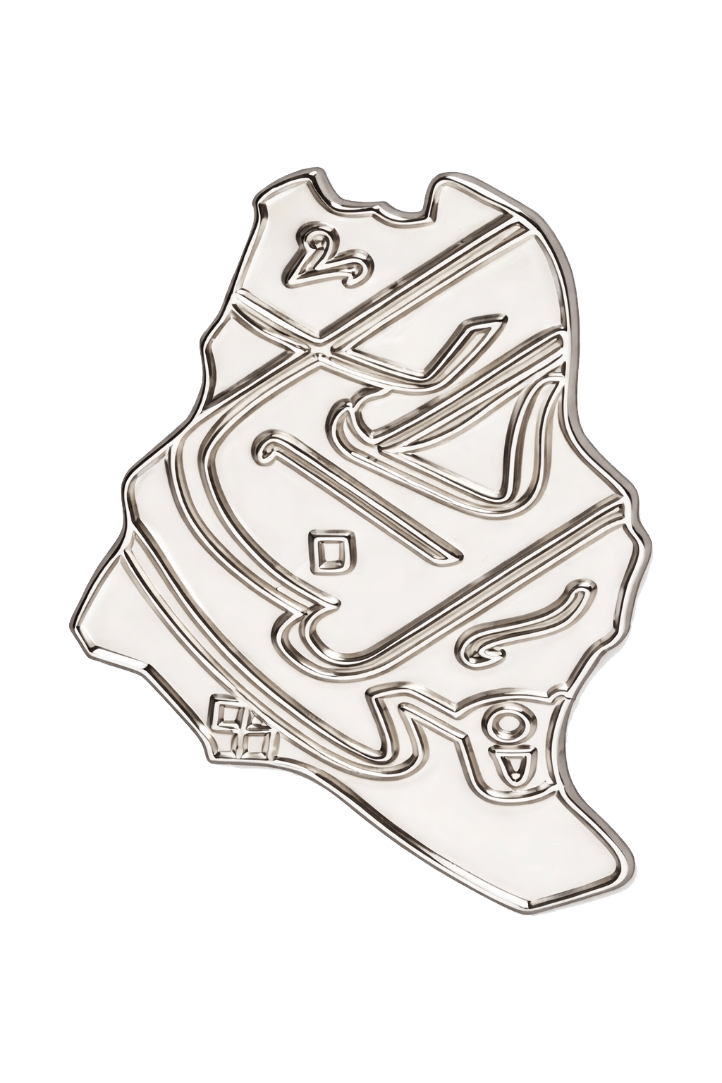 Silver Saudi Arabia Map Metal Phone Sticker With 3M Sticky Backing - StickyPins