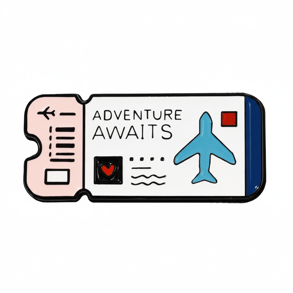 Travel Metal Phone Stickers With 3M Sticky Backing