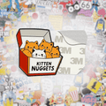 Kitten Nuggets Metal Phone Sticker with 3M Sticky Backing - StickyPins