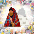 Khaleeji Woman With Battoulah Metal Phone Sticker With 3M Sticky Backing - StickyPins