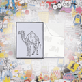Camel Outline Metal Phone Sticker With 3M Sticky Backing - StickyPins