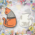 Palestine Keffiyeh Cat Metal Phone Sticker with 3M Sticky Backing - StickyPins