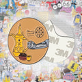 Saudi Founding Day Robot Coffee Dallah Metal Phone Sticker With 3M Sticky Backing - StickyPins