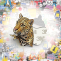 Leopard Metal Phone Sticker With 3M Sticky Backing - StickyPins