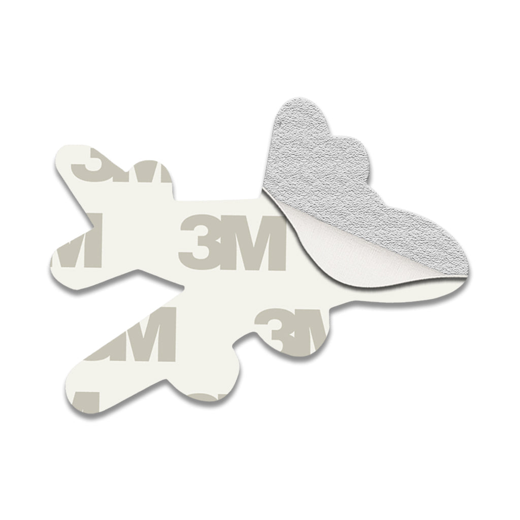 Blue and Pink Plane Metal Phone Sticker With 3M Sticky Backing - StickyPins