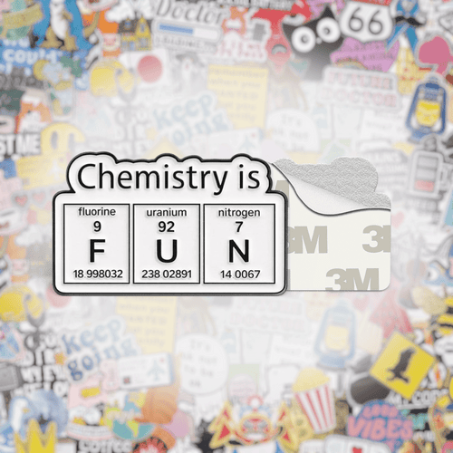 Chemistry is FUN Metal Phone Sticker with 3M Sticky Backing - StickyPins