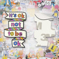 It's OK Not To Be OK Metal Phone Sticker with 3M Sticky Backing - StickyPins