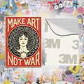 Make Art Not War Metal Phone Sticker with 3M Sticky Backing - StickyPins