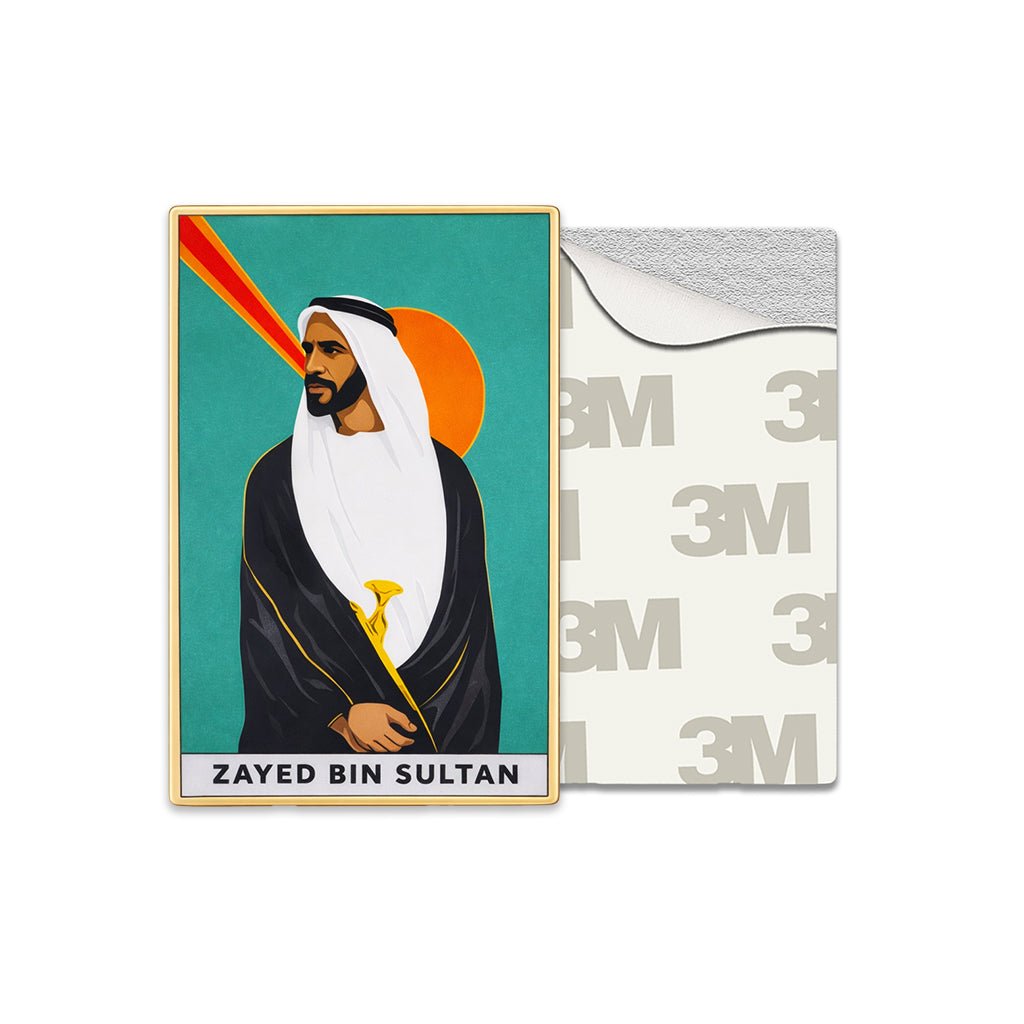 Sheikh Zayed Metal Phone Sticker With 3M Sticky Backing - StickyPins