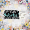My Code Works Metal Phone Sticker with 3M Sticky Backing - StickyPins
