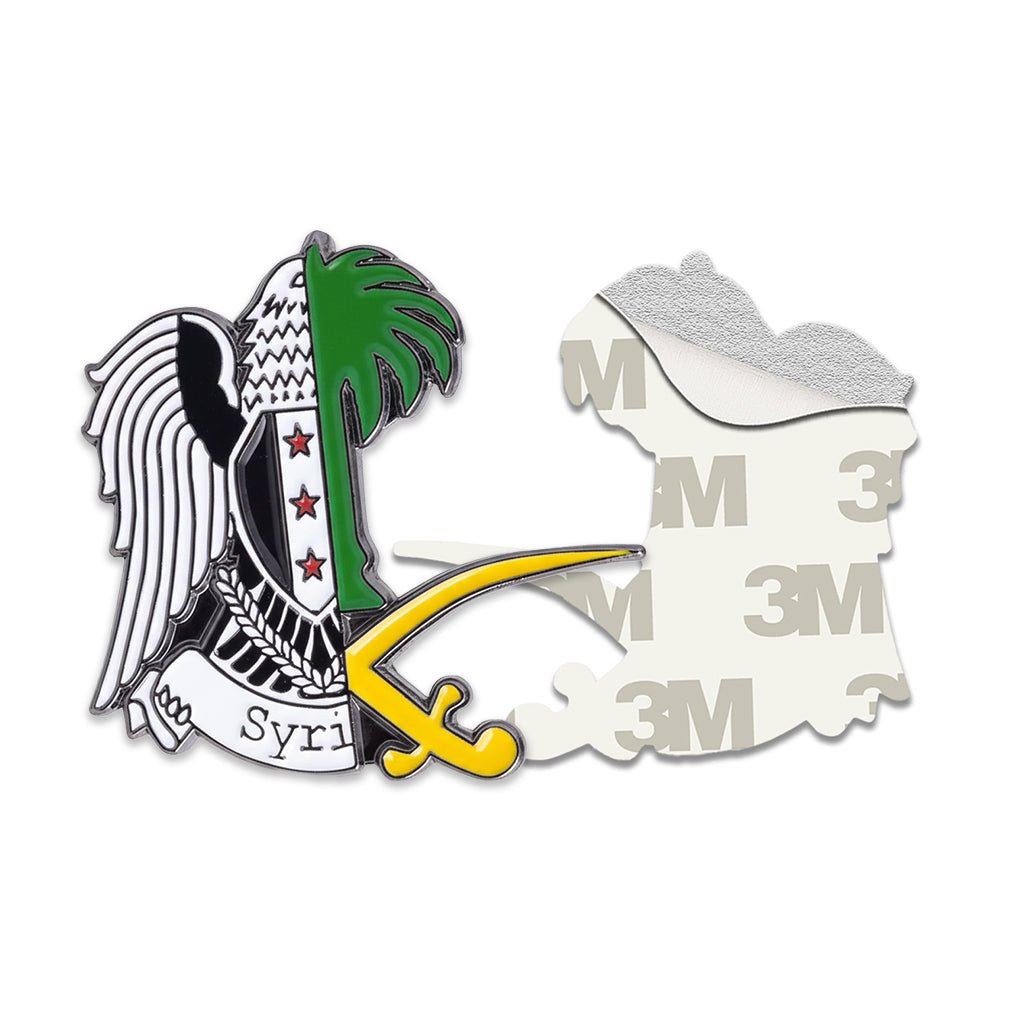 Syria Saudi Emblems Metal Phone Sticker With 3M Sticky Backing - StickyPins