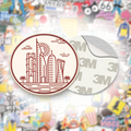 Doha Skyline Metal Phone Sticker With 3M Sticky Backing - StickyPins