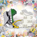 Syria Saudi Emblems Metal Phone Sticker With 3M Sticky Backing - StickyPins