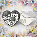 Cozy Skeleton Reading Metal Phone Sticker with 3M Sticky Backing - StickyPins