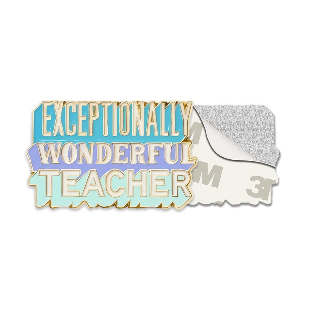 Exceptionally Wonderful Teacher Metal Phone Sticker With 3M Sticky Backing - StickyPins