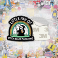 Little Ray Of Pitch Black Sunshine Metal Phone Sticker with 3M Sticky Backing - StickyPins
