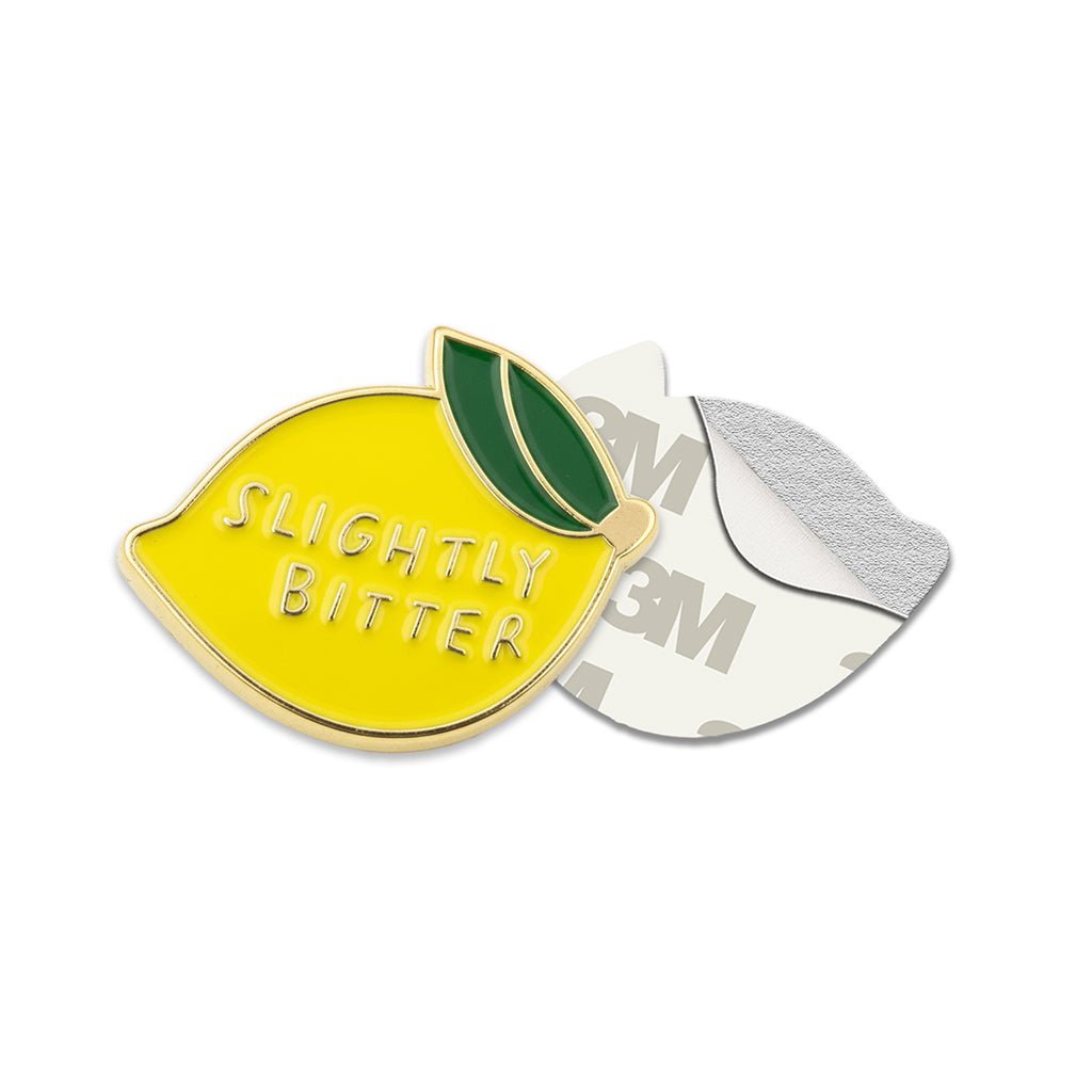 Slightly Bitter Lemon Metal Phone Sticker With 3M Sticky Backing - StickyPins
