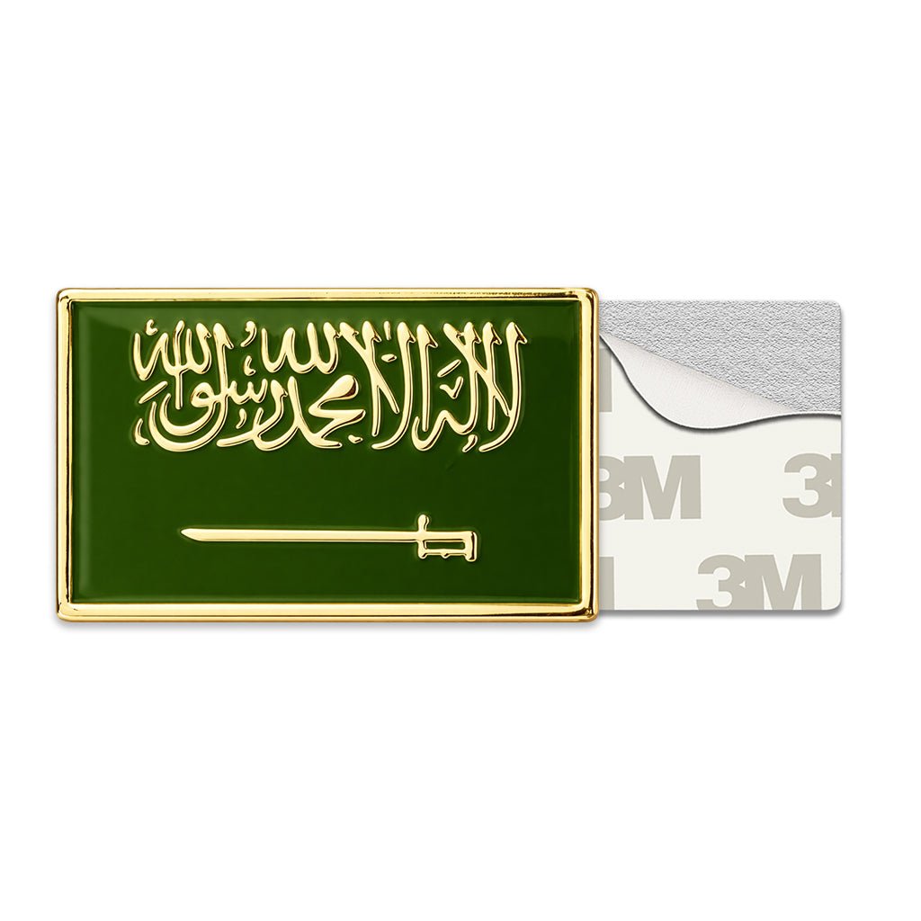 Saudi Flag Metal Phone Sticker With 3M Sticky Backing - StickyPins