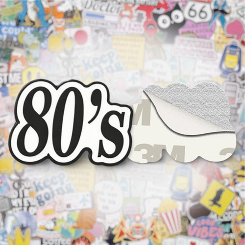 80's Metal Phone Sticker with 3M Sticky Backing - StickyPins