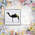 Desert Caravan Camel Metal Phone Sticker With 3M Sticky Backing - StickyPins