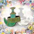 Green Oman Khanjar Metal Phone Sticker With 3M Sticky Backing - StickyPins