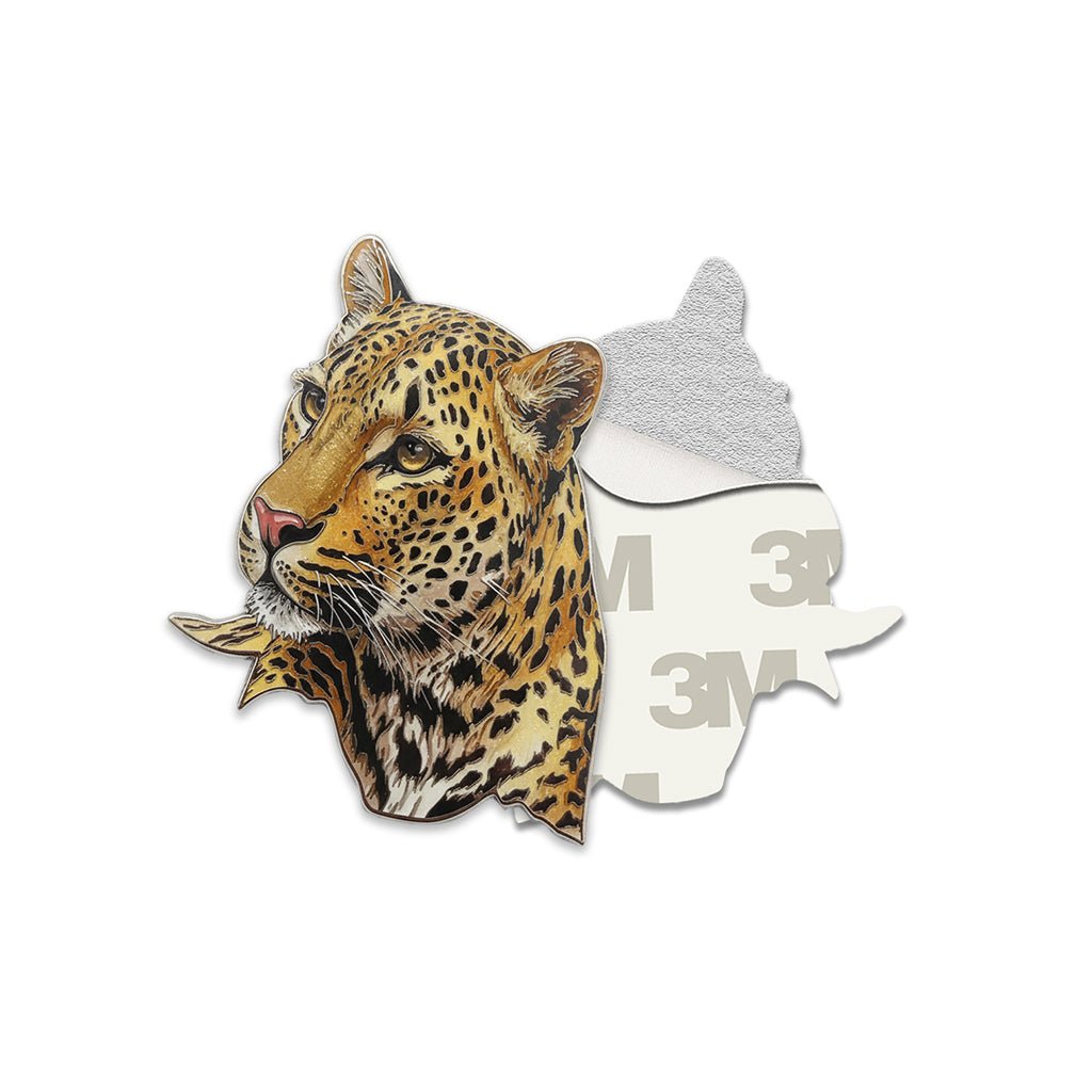 Leopard Metal Phone Sticker With 3M Sticky Backing - StickyPins