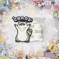 Chaos Raccoon Metal Phone Sticker with 3M Sticky Backing - StickyPins