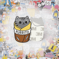 Purrito Metal Phone Sticker with 3M Sticky Backing - StickyPins