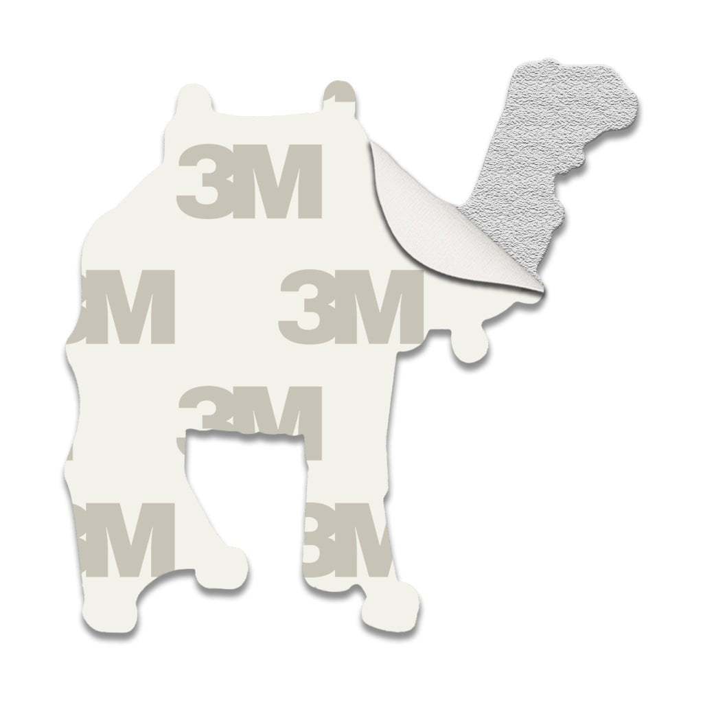 White Camel With Bedouin Blanket Metal Phone Sticker With 3M Sticky Backing - StickyPins