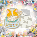 Astronaut Cat Kawaii Metal Phone Sticker With 3M Sticky Backing - StickyPins