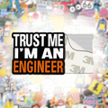 Trust Me I'm An Engineer Metal Phone Sticker With 3M Sticky Backing - StickyPins