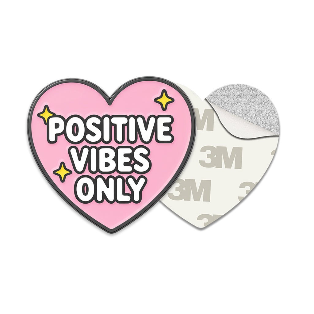 Positive Vibes Only Metal Phone Sticker with 3M Sticky Backing - StickyPins