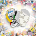 Syria Kuwait Emblems Metal Phone Sticker With 3M Sticky Backing - StickyPins