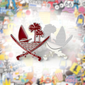 Qatar Emblem Silver Metal Phone Sticker With 3M Sticky Backing - StickyPins
