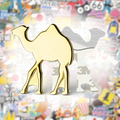 Gold Camel Silhouette Metal Phone Sticker With 3M Sticky Backing - StickyPins
