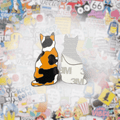 Calico Cat Metal Phone Sticker with 3M Sticky Backing - StickyPins
