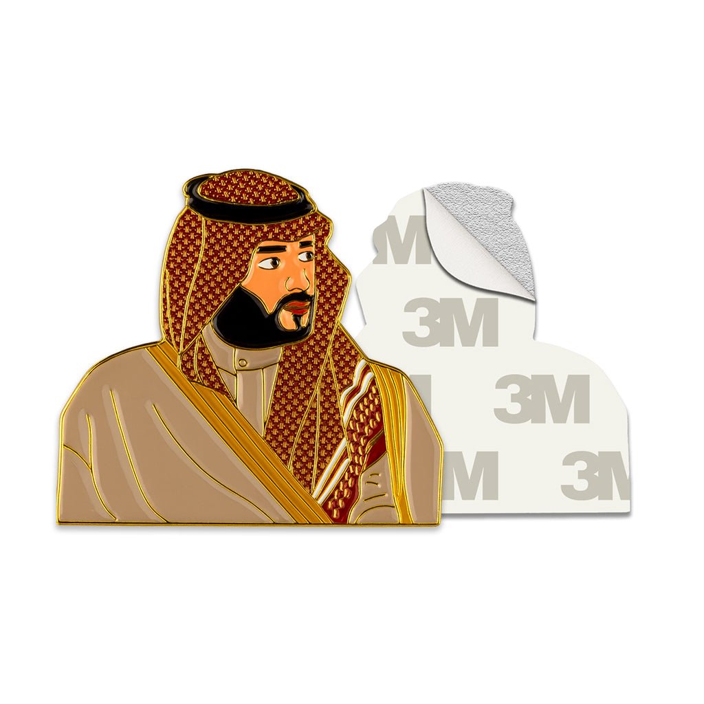 Mohammed bin Salman Metal Phone Sticker With 3M Sticky Backing - StickyPins