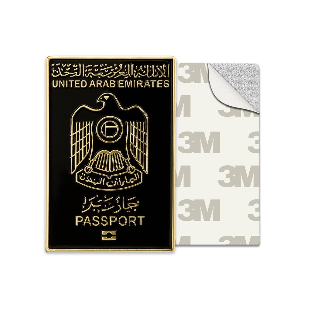UAE Passport Metal Phone Sticker With 3M Sticky Backing - StickyPins