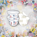 Finjan Arabic Coffee Cups Metal Phone Sticker With 3M Sticky Backing - StickyPins