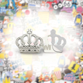 Silver Crown Metal Phone Sticker With 3M Sticky Backing - StickyPins