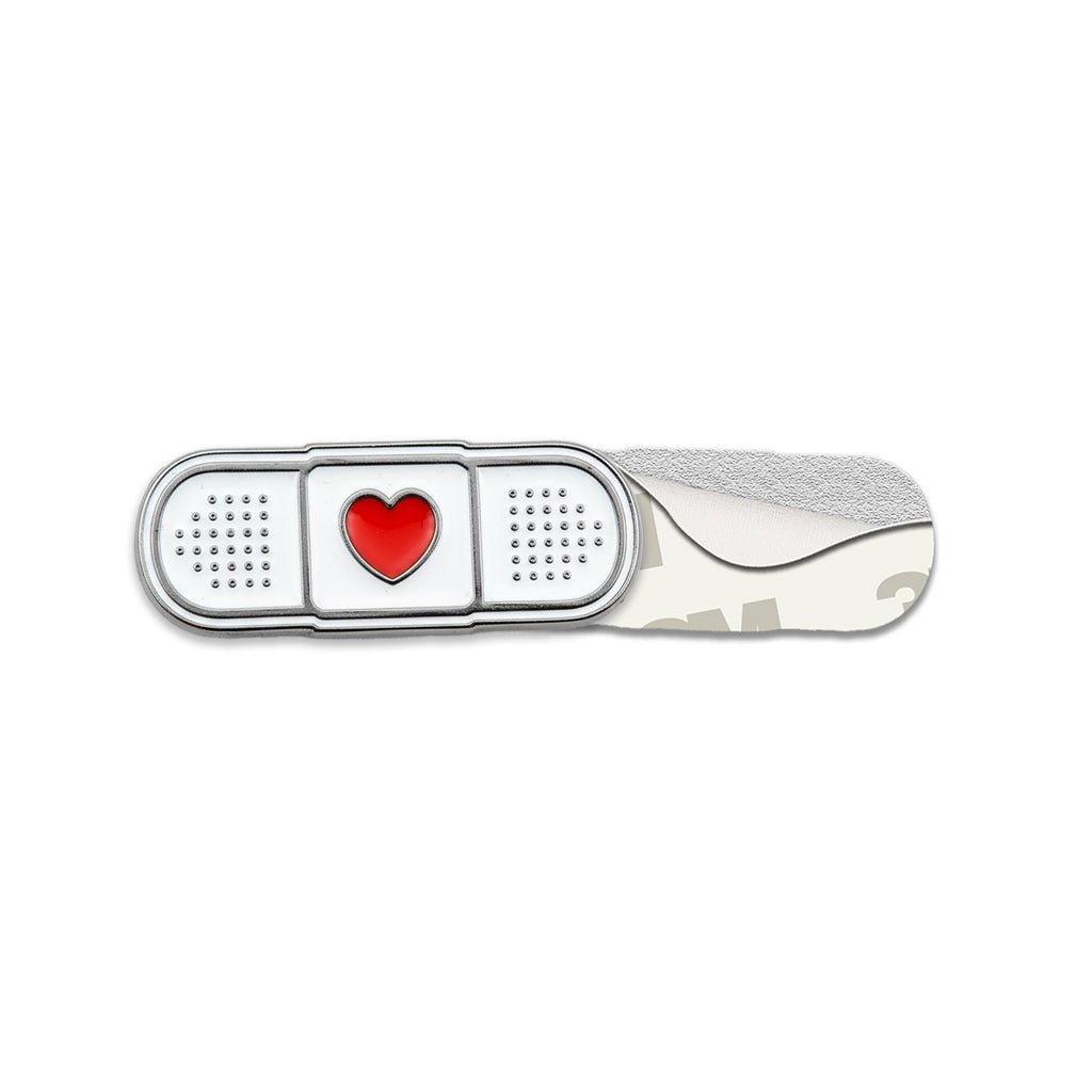Heart Bandage Metal Phone Sticker With 3M Sticky Backing - StickyPins